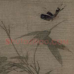 宋代《竹虫图》国画花鸟工笔作品图片赏析