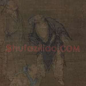 宋代 马远《蹴鞠图》国画人物工笔作品图片赏析