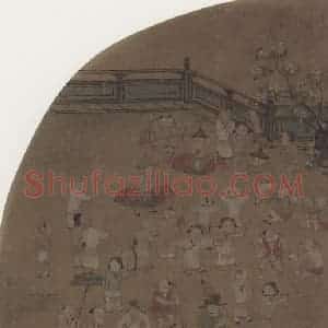 宋代《百子图》国画人物工笔作品图片赏析