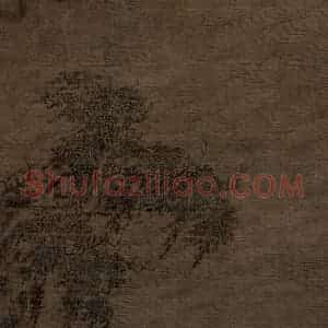 五代 董源（传）《溪岸图》国画山水工笔作品图片赏析