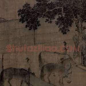 宋代 李唐（传）《晋文公复国图》国画人物工笔作品图片赏析
