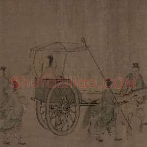 宋代 李唐（传）《晋文公复国图》国画人物工笔作品图片赏析
