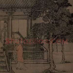 宋代 李唐（传）《晋文公复国图》国画人物工笔作品图片赏析