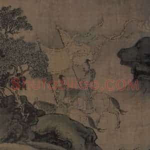 宋代 李唐（传）《晋文公复国图》国画人物工笔作品图片赏析