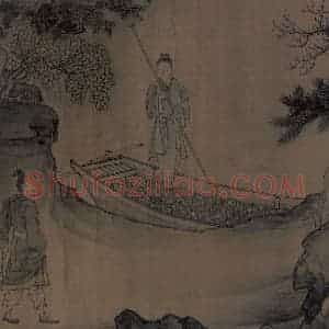 宋代 李唐（传）《晋文公复国图》国画人物工笔作品图片赏析