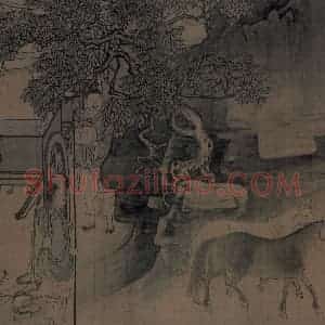宋代 李唐（传）《晋文公复国图》国画人物工笔作品图片赏析