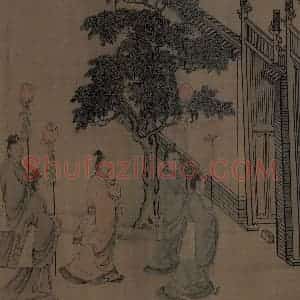 宋代 李唐（传）《晋文公复国图》国画人物工笔作品图片赏析