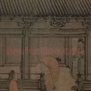 宋代 李唐（传）《晋文公复国图》国画人物工笔作品图片赏析