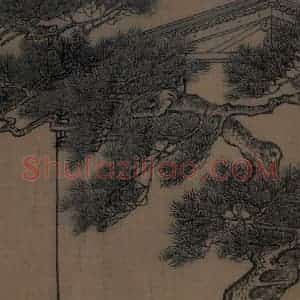 宋代 李唐（传）《晋文公复国图》国画人物工笔作品图片赏析