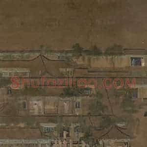 五代《乞巧图》国画人物工笔作品图片赏析