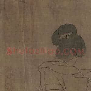 宋代《仿周文矩宫中图》国画人物工笔作品图片赏析