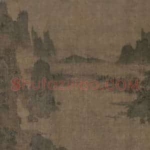 宋代《别苑春山图》国画山水工笔作品图片赏析