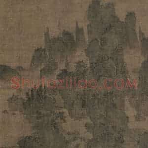 宋代《别苑春山图》国画山水工笔作品图片赏析