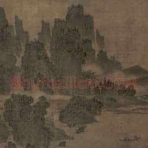 宋代《别苑春山图》国画山水工笔作品图片赏析