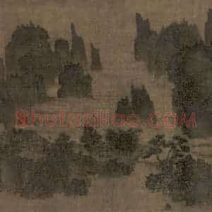 宋代《别苑春山图》国画山水工笔作品图片赏析