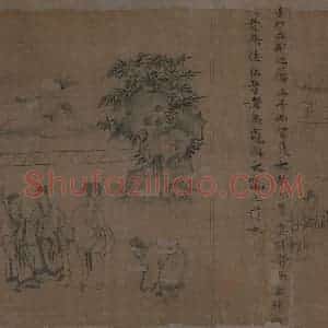 宋代 李公麟《孝经图》国画人物工笔作品图片赏析