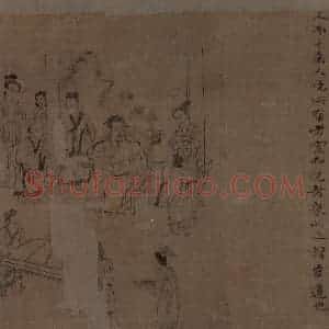 宋代 李公麟《孝经图》国画人物工笔作品图片赏析