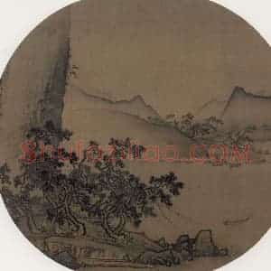宋代《风雨维舟图》国画综合作品图片赏析