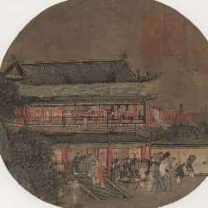 宋代《吕洞宾过岳阳楼图》国画综合作品图片赏析
