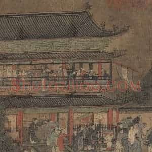 宋代《吕洞宾过岳阳楼图》国画综合作品图片赏析