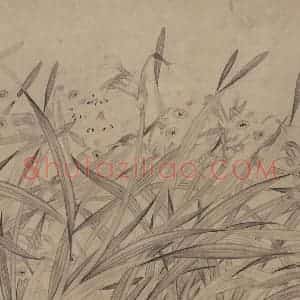 宋代 赵孟坚《水仙图》国画花鸟作品图片赏析