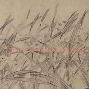 宋代 赵孟坚《水仙图》国画花鸟作品图片赏析