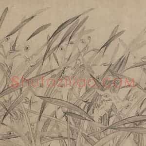 宋代 赵孟坚《水仙图》国画花鸟作品图片赏析
