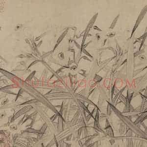 宋代 赵孟坚《水仙图》国画花鸟作品图片赏析