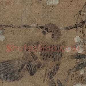 宋代《竹梅小禽图》国画花鸟作品图片赏析