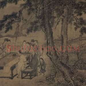 宋代 马远《西园雅集图》国画综合作品图片赏析