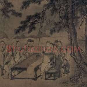 宋代 马远《西园雅集图》国画综合作品图片赏析