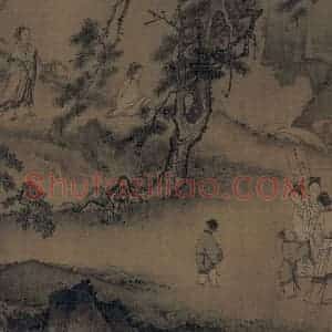 宋代 马远《西园雅集图》国画综合作品图片赏析