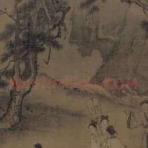 宋代 马远《西园雅集图》国画综合作品图片赏析
