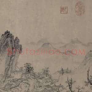 金代 太古遗民《江山行旅图》国画山水作品图片赏析
