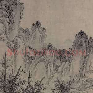金代 太古遗民《江山行旅图》国画山水作品图片赏析