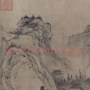 金代 太古遗民《江山行旅图》国画山水作品图片赏析