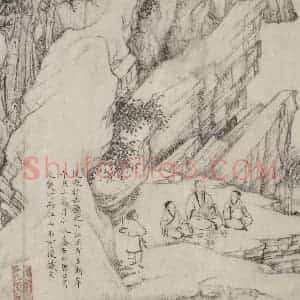 宋代 乔仲常《后赤壁赋图》国画综合作品图片赏析