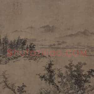 宋代 江参《林峦积翠图》国画花鸟作品图片赏析