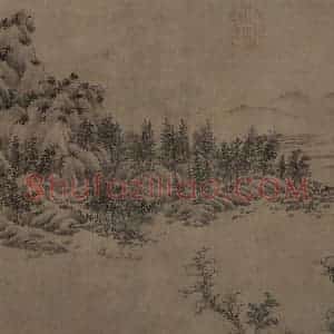 宋代 江参《林峦积翠图》国画花鸟作品图片赏析