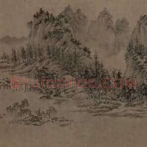宋代 江参《林峦积翠图》国画花鸟作品图片赏析
