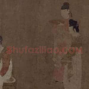 宋代《内人双陆图》国画人物作品图片赏析