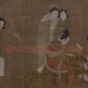 宋代《内人双陆图》国画人物作品图片赏析