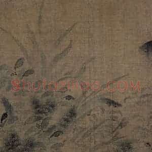 宋代 刘采《落花游鱼图》国画花鸟作品图片赏析