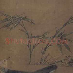 宋代 易元吉《桃竹鹁鸽图》国画花鸟作品图片赏析
