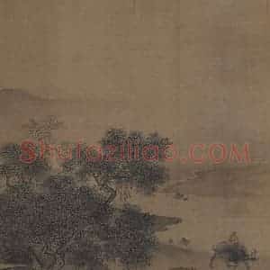 宋代《溪畔归牧图》国画综合作品图片赏析
