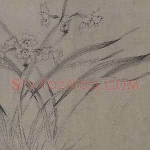 宋代 赵孟坚《水仙图》国画花鸟作品图片赏析