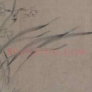 宋代 赵孟坚《水仙图》国画花鸟作品图片赏析