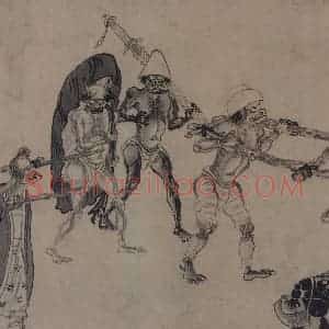 宋代 龚开《中山出游图》国画人物作品图片赏析