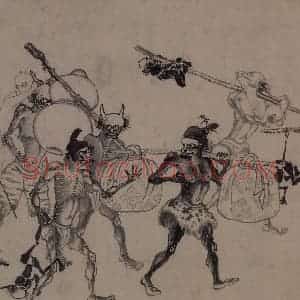 宋代 龚开《中山出游图》国画人物作品图片赏析