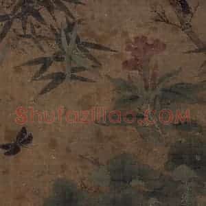 宋代 赵昌《竹虫图》国画花鸟工笔作品图片赏析